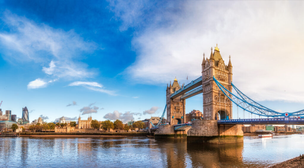 Tower Bridge on the Thames River in London