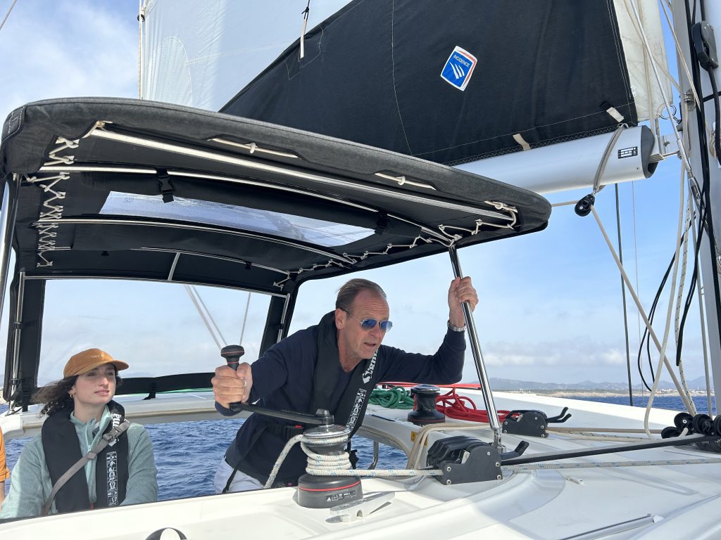 Crew on a Catamaran sailing