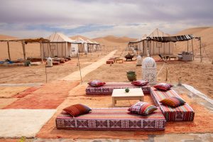 Luxuriöses Bivouac-Camp in der Sahara-Wüste.