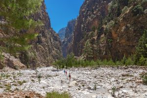 Samaria Gorge in the White Mountains of Crete.