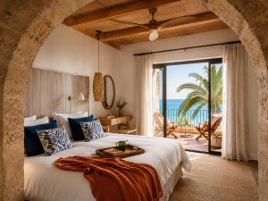 Zimmer mit Meerblick in einem Strandhotel auf Mallorca